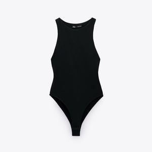 Zara Black Sleeveless Bodysuit